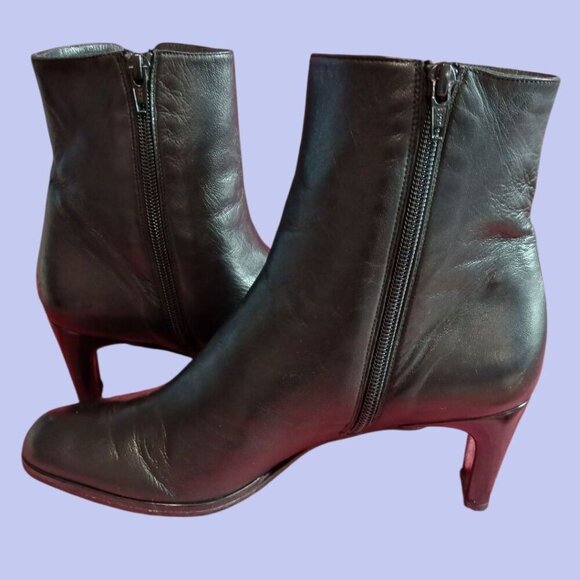 Stuart Weitzman  Leather Mid-Calf Heeled Boots Leather Size 7 - Picture 11 of 15